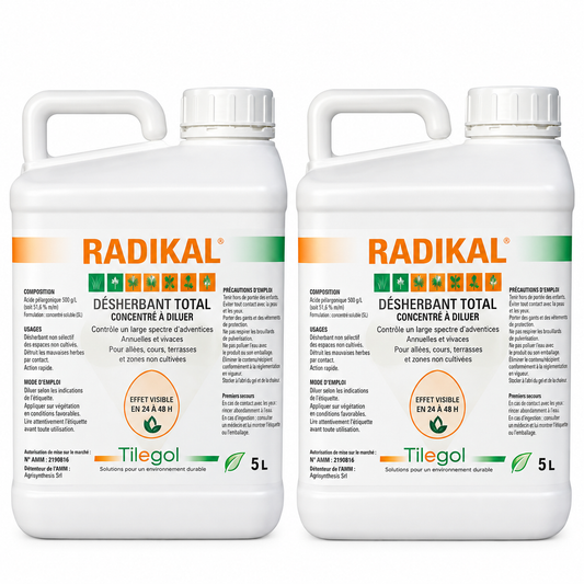 Désherbant Glyphosate Herbicide Radikal 2x5L tous jardins
